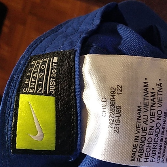 Nike blue and white youth ball cap - Picture 3 of 7